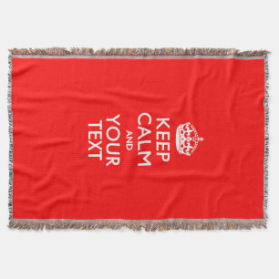 快適なギフトのための「KEEP CALM」カスタムテキスト スローブランケット