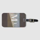 快適なソフトトーンのリネンルックラゲッジタグ ラゲッジタグ (正面横)