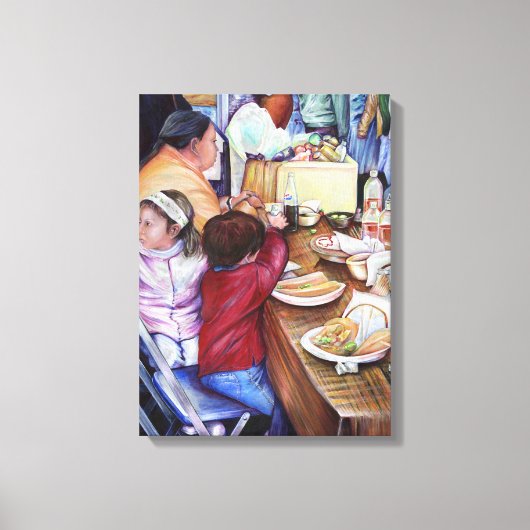 快適なピクニック，メキシコ キャンバスプリント (正面)