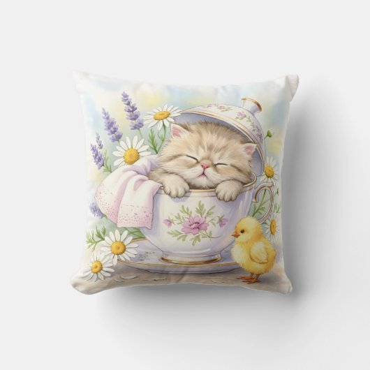 快適なベッド、子猫とシック クッション (正面)