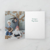 快適なホットココアマーシュマロクリスマス シーズンカード (内部)