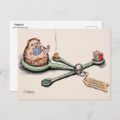 快適なポストカードのヘッジホッグ半時間 ポストカード (正面/裏面)