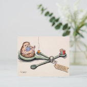 快適なポストカードのヘッジホッグ半時間 ポストカード (スタンド正面)