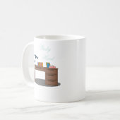 快適な勉強机マグ コーヒーマグカップ (正面左)