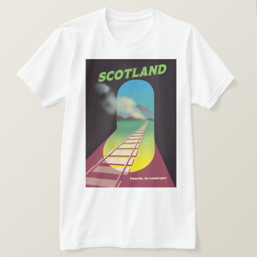 快適な旅を スコットランド Tシャツ (デザイン正面)