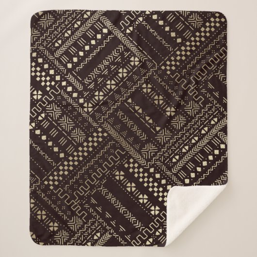 快適な生活のためのAfrocentricエレガンス シェルパブランケット (正面)
