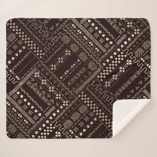 快適な生活のためのAfrocentricエレガンス シェルパブランケット (正面(横))