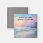 快適な聖なる書物、 経典マグネット – 神への信頼 マグネット (正面/裏面)