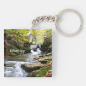 快適な聖書のメッセージ鍵付きウッドランドストリーム キーホルダー (裏面)