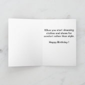 快適な衣料品の漫画のユーモア カード (内部)