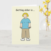 快適な衣料品の漫画のユーモア カード (黄色い花)