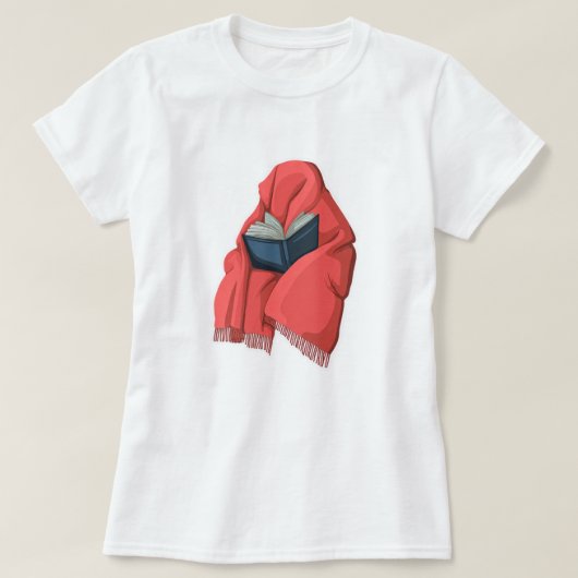 快適な読書愛好家 - 心地よい読書 Tシャツ (デザイン正面)