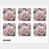 快適のラベル。編集可能文字 スクエアシール (シート)