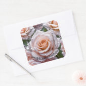 快適のラベル。編集可能文字 スクエアシール (封筒)