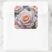 快適のラベル。編集可能文字 スクエアシール (バッグ)