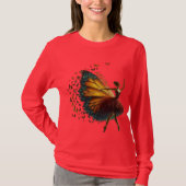 "快適スタイリッシュな長袖シャツ – トレンディー Tシャツ (正面)