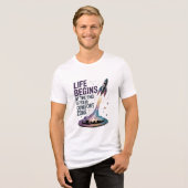 快適ゾーンの終わりから人生が始まる D05 トライブレンドＴシャツ (正面全面)