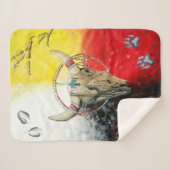 快適先住民アメリカシェプラ毛布 シェルパブランケット (正面(横))