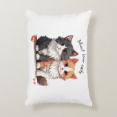 快適白黒猫、生姜と白猫 アクセントクッション (正面(垂直))