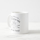 念動もし信じの君が手を挙げてくれ コーヒーマグカップ (正面左)