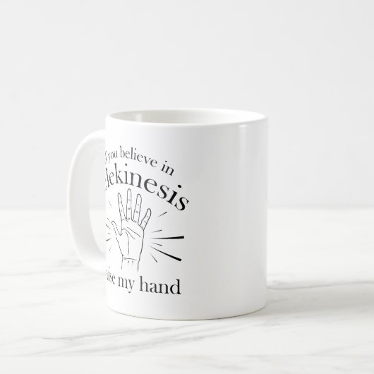 念動もし信じの君が手を挙げてくれ コーヒーマグカップ (正面左)