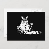 怒おもしろいり狂った猫 ポストカード (正面/裏面)
