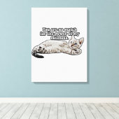 怒おもしろい子猫好きミーム キャンバスプリント (インサイチュ (ウッドフロア))