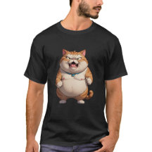 怒おもしろい怒太った猫