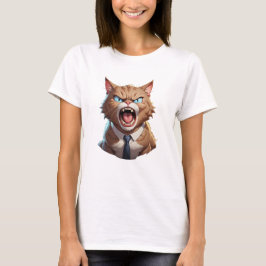怒おもしろい怒猫 Tシャツ