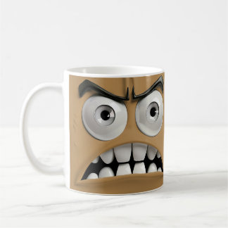 怒おもしろい顔 コーヒーマグカップ
