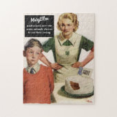 怒お母さんと台無しケーキ – ヴィンテージおもしろい ジグソーパズル (縦)