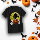 怒かぼちゃに立つハロウィン猫 Tシャツ