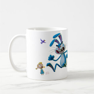 怒ったうさぎ コーヒーマグカップ