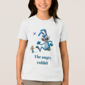 怒ったうさぎ トライブレンドTシャツ (正面)