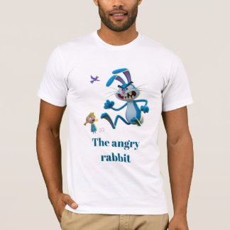 怒ったうさぎ Tシャツ