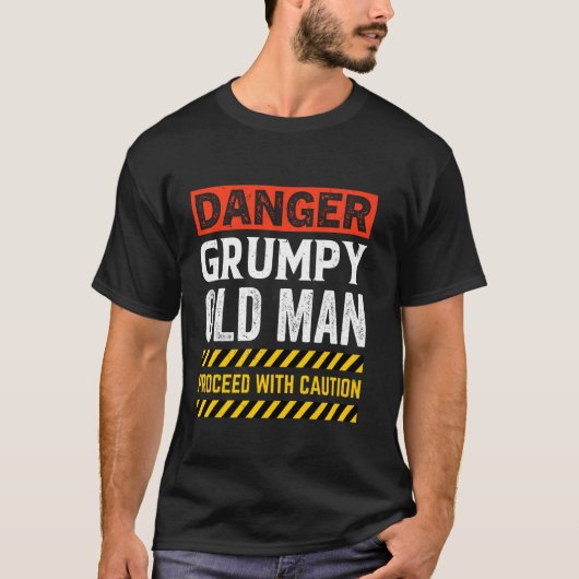 怒ったおじいさん Tシャツ (正面)