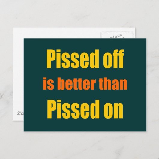 怒ったほうが怒ったよりましだ ポストカード (正面/裏面)