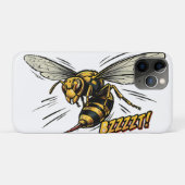 怒ったアシナガバチ BZZZT コミックアート Case-Mate iPhoneケース (裏面(横))