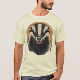 怒ったアナグマ Tシャツ