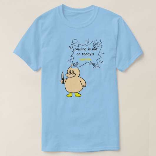 怒ったアヒルが可愛いTシャツ Tシャツ (デザイン正面)