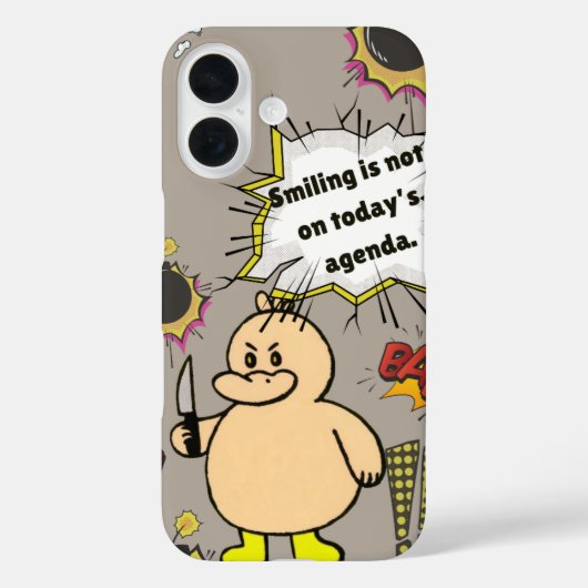 怒ったアヒルの面白グッズ Case-Mate iPhoneケース (裏面)