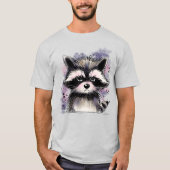 怒ったアライグマ Tシャツ (正面)