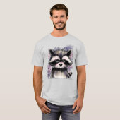怒ったアライグマ Tシャツ (正面フル)