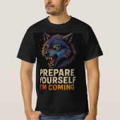 怒ったオオカミ Tシャツ (正面)