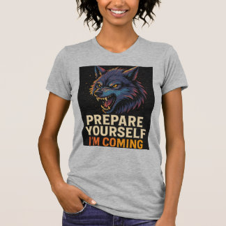 怒ったオオカミ Tシャツ