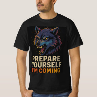 怒ったオオカミ Tシャツ