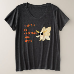 怒ったオオワタシロガのカフェインと悪意のミームTシャツ プラスサイズTシャツ