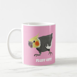 怒ったオカメインコの「フゥッフオフ」グレー コーヒーマグカップ