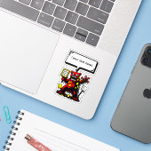 怒ったオフィスベア シール (ノートパソコンとiPhone)