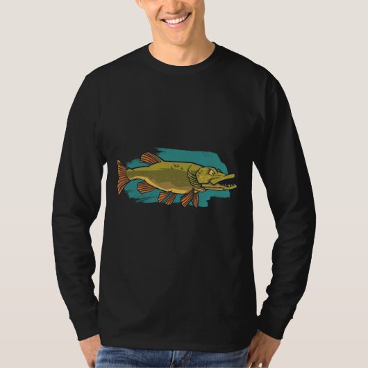 怒ったカイガー, 大きな肉食魚を釣る Tシャツ (正面)